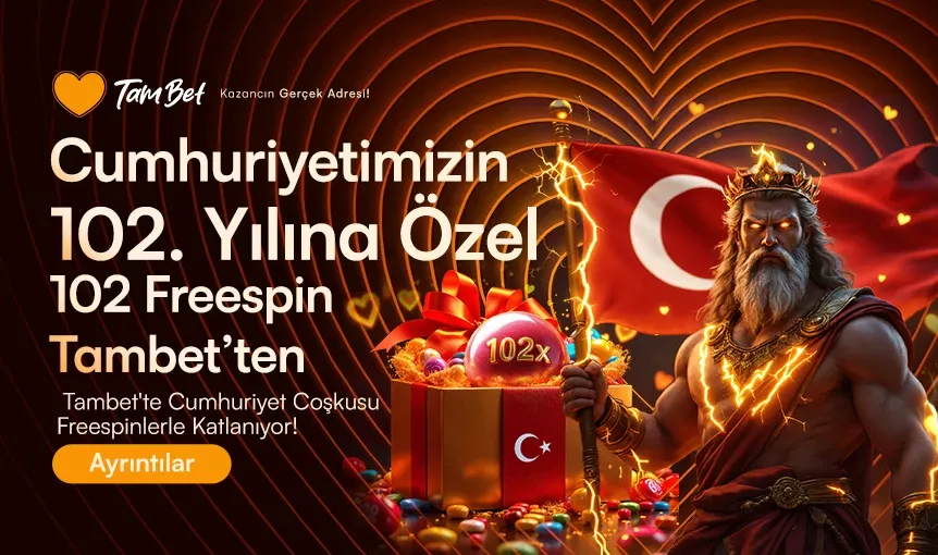 Cumhuriyetin 102. Yılına Özel 102 Freespin