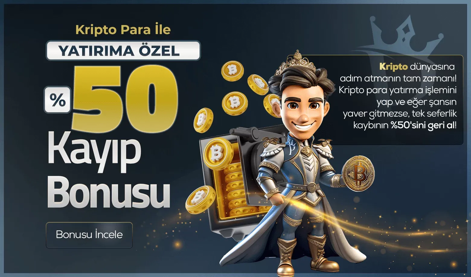 Kripto Para Yatırımına Özel %50 Kayıp Bonusu