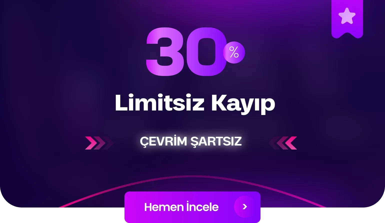Limitsiz %30 Kayıp Bonusu Fırsatı